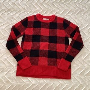 Old Navy red & black buffalo plaid sweater